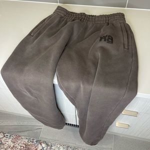 Alexander Wang Brown Puff Logo Lounge Pants size medium